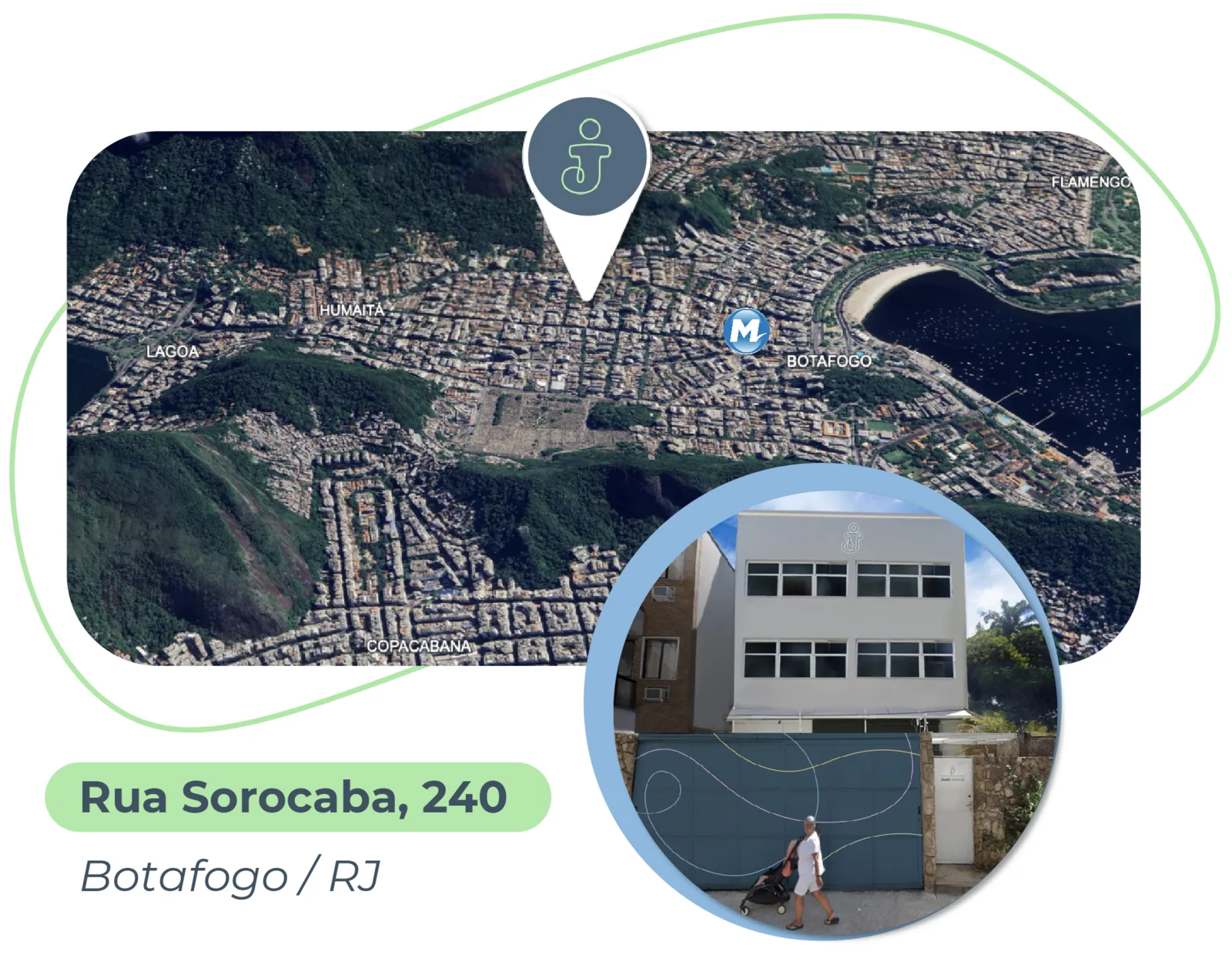 Mapa de localização da clínica em Botafogo